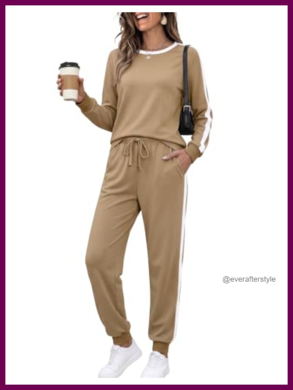 Women's 2 Piece Tracksuit Set Long Sleeve Jogger Lounge Travel Outfit